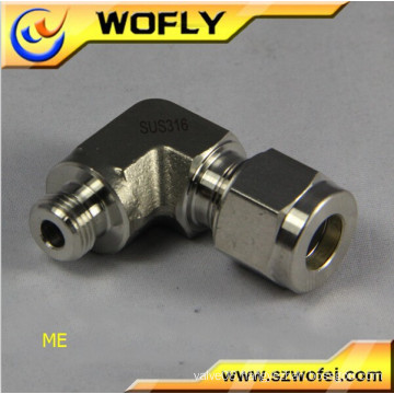 1/4" to 1/8" right-angle metal pipe fittings reducer elbow